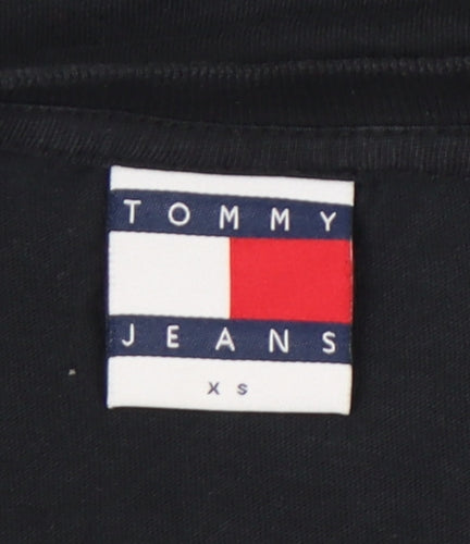 Tommy Jeans Women's Black Cotton T-Shirt XS