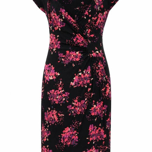 Marks and Spencer Women's Black Floral Sheath Dress Size 10