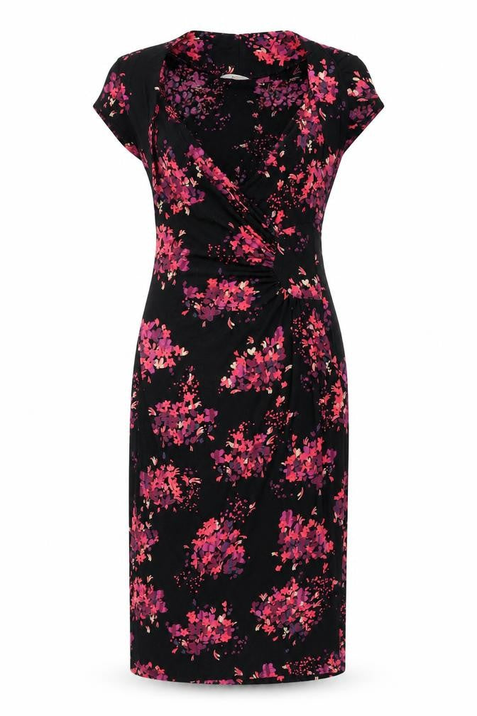 Marks and Spencer Women's Black Floral Sheath Dress Size 10