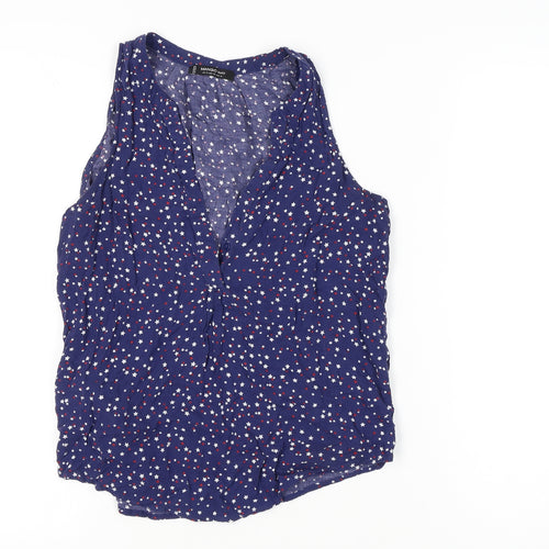 Mango Women's Blue Star Print Sleeveless Blouse