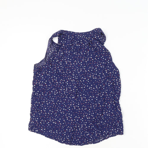 Mango Women's Blue Star Print Sleeveless Blouse