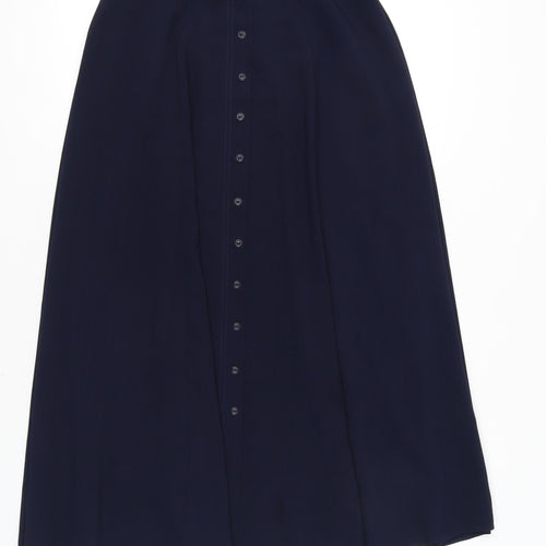 Nightingales Women's Blue A-Line Midi Skirt, Size 14