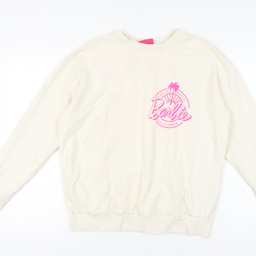 George Women's Ivory Graphic Print Sweatshirt M