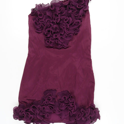 Miso Women's Purple Mini Dress - Size 12, Party Wear