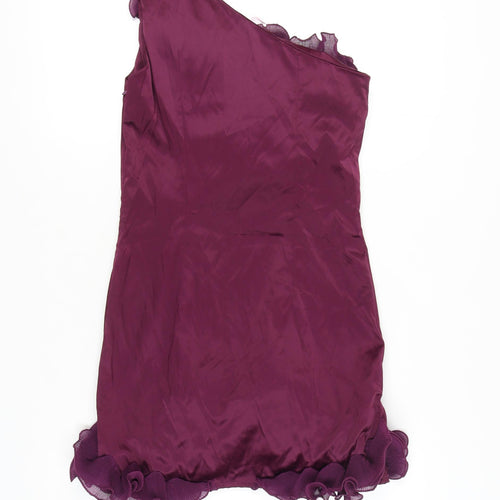 Miso Women's Purple Mini Dress - Size 12, Party Wear