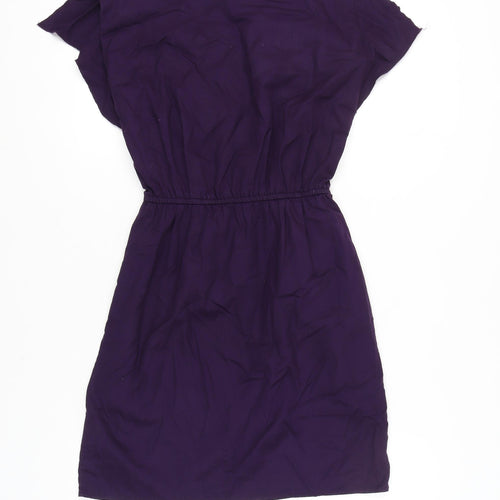 Gap Purple Dress Women UK 12 Lyocell Cotton Blend