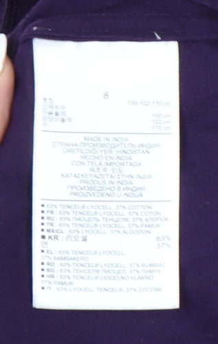 Gap Purple Dress Women UK 12 Lyocell Cotton Blend