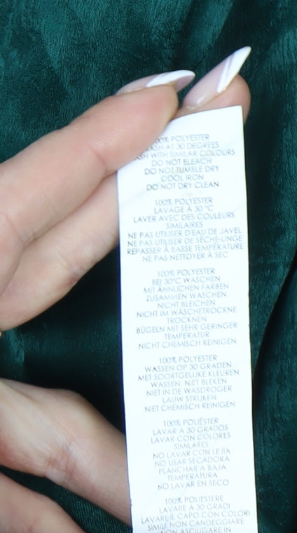 Boohoo Women's Green Jumpsuit Size 16 Wide-Leg Sleeveless