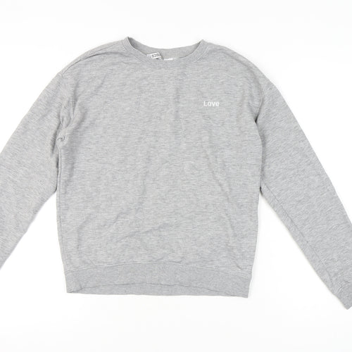 H&M Women’s Grey Pullover Sweatshirt S Casual