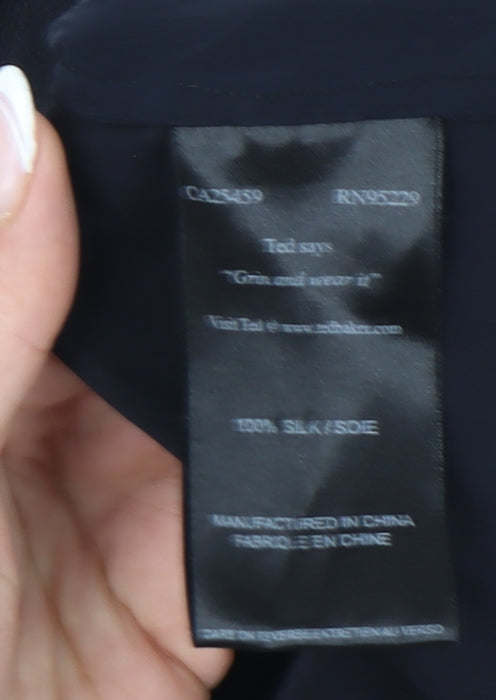 Ted Baker Women's Black Silk Blouse Size 12