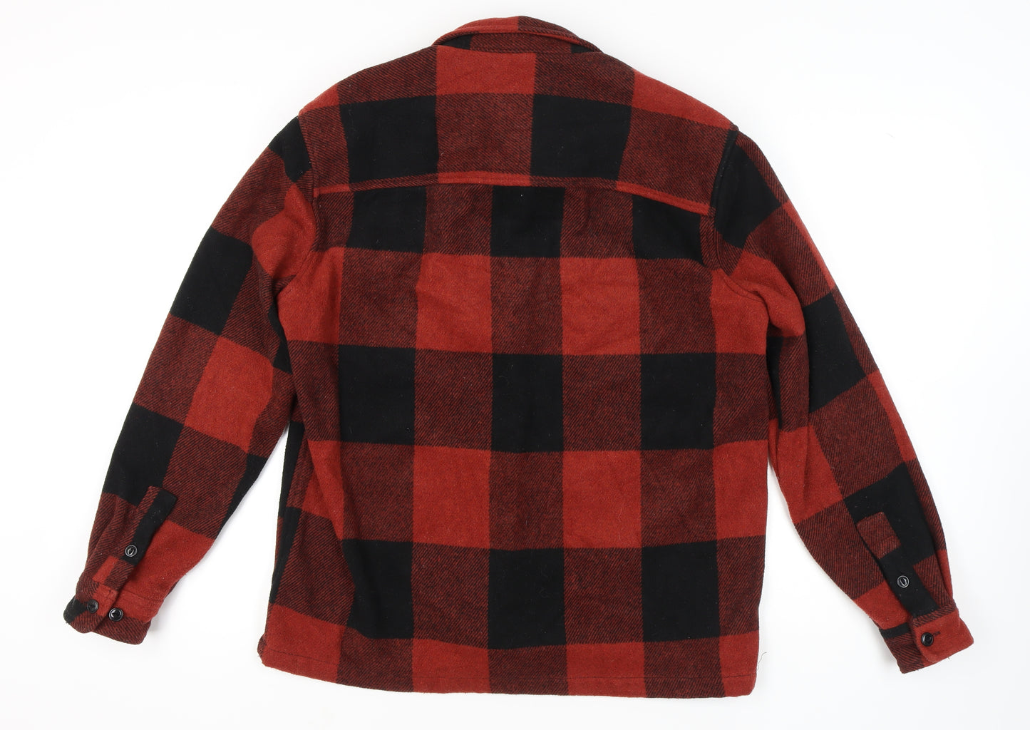 BDG Men's Red Black Plaid Basic Jacket S