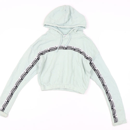 Adidas Women's Green Pullover Hoodie UK Size 10