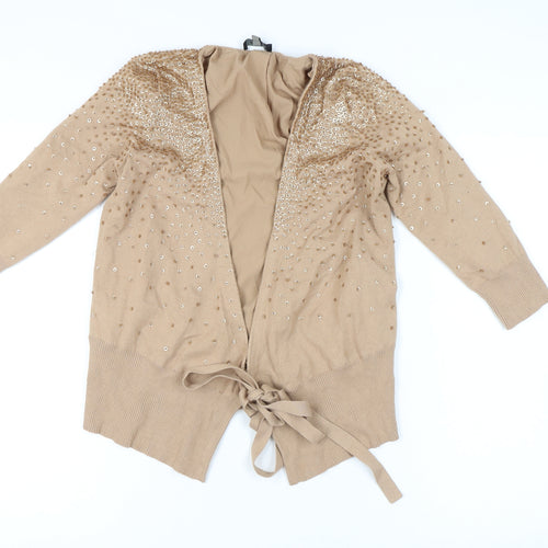 Coast Women's Beige Cardigan, Beaded 10