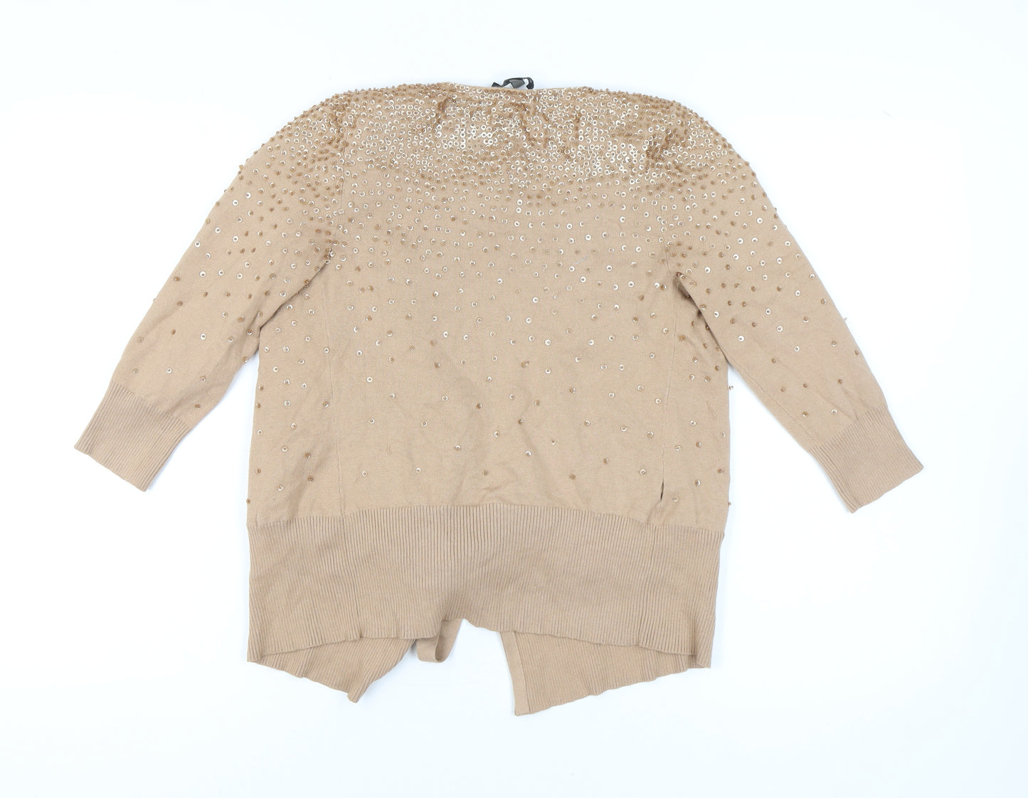 Coast Women's Beige Cardigan, Beaded 10