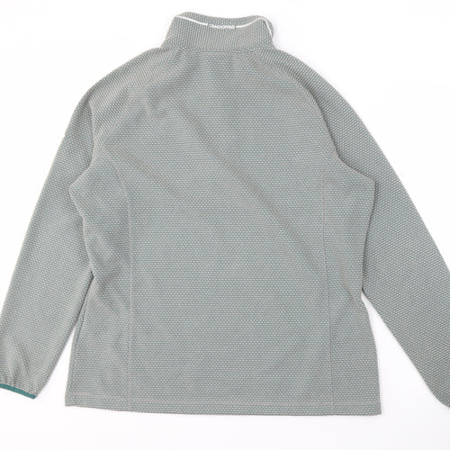 Craghoppers Women's Green Geometric Zip Sweatshirt UK 18