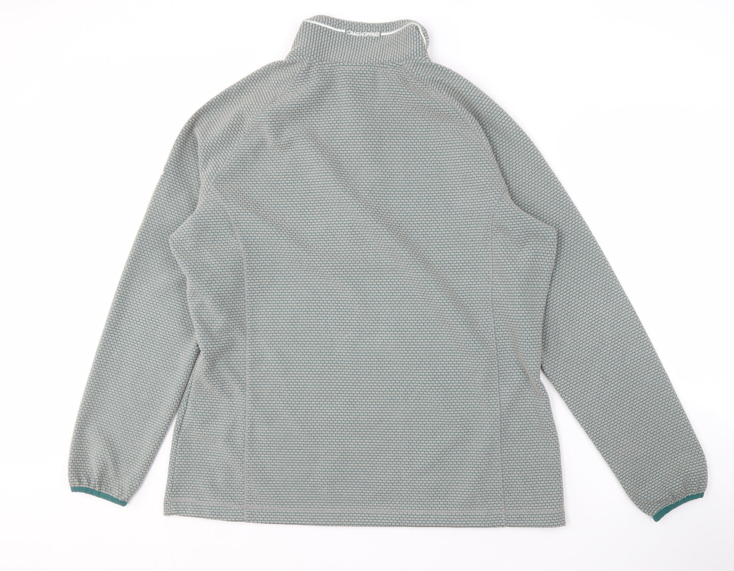 Craghoppers Women's Green Geometric Zip Sweatshirt UK 18
