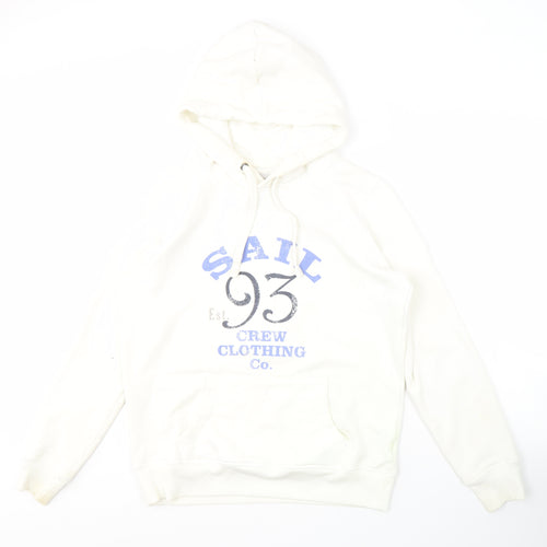 Crew Clothing Women's White Hoodie, Size 12, Casual Style
