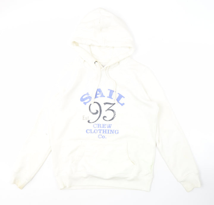 Crew Clothing Women's White Hoodie, Size 12, Casual Style