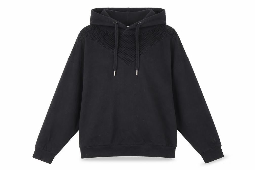 Front view of KangaROOS Women's Black Pullover Hoodie, size 12
