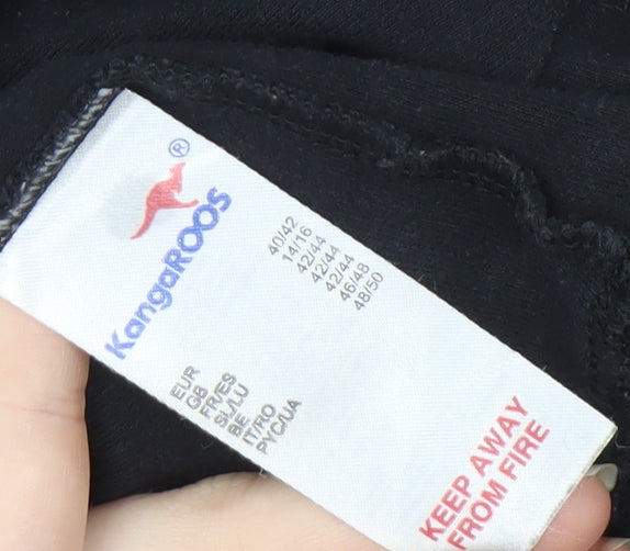 KangaROOS Women's Black Pullover Hoodie, Size 12