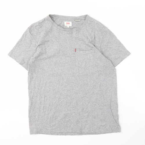 Levi's Men's Grey Cotton Short Sleeve T-Shirt S