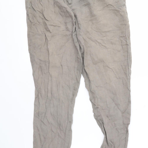 Monsoon Women's Beige Linen Trousers Size 8