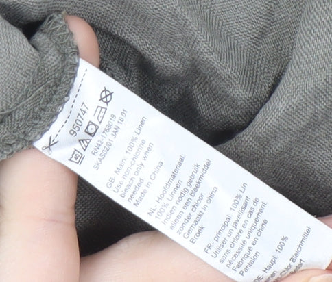 Monsoon Women's Beige Linen Trousers Size 8