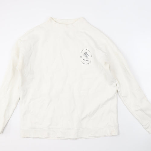 Jack Wills Women's White Pullover Sweatshirt Size 16