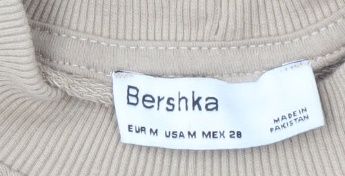 Bershka Beige Women's Pullover Sweatshirt Medium