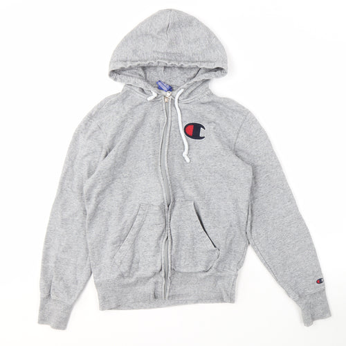 Champion Men's Grey Full Zip Hoodie Size S
