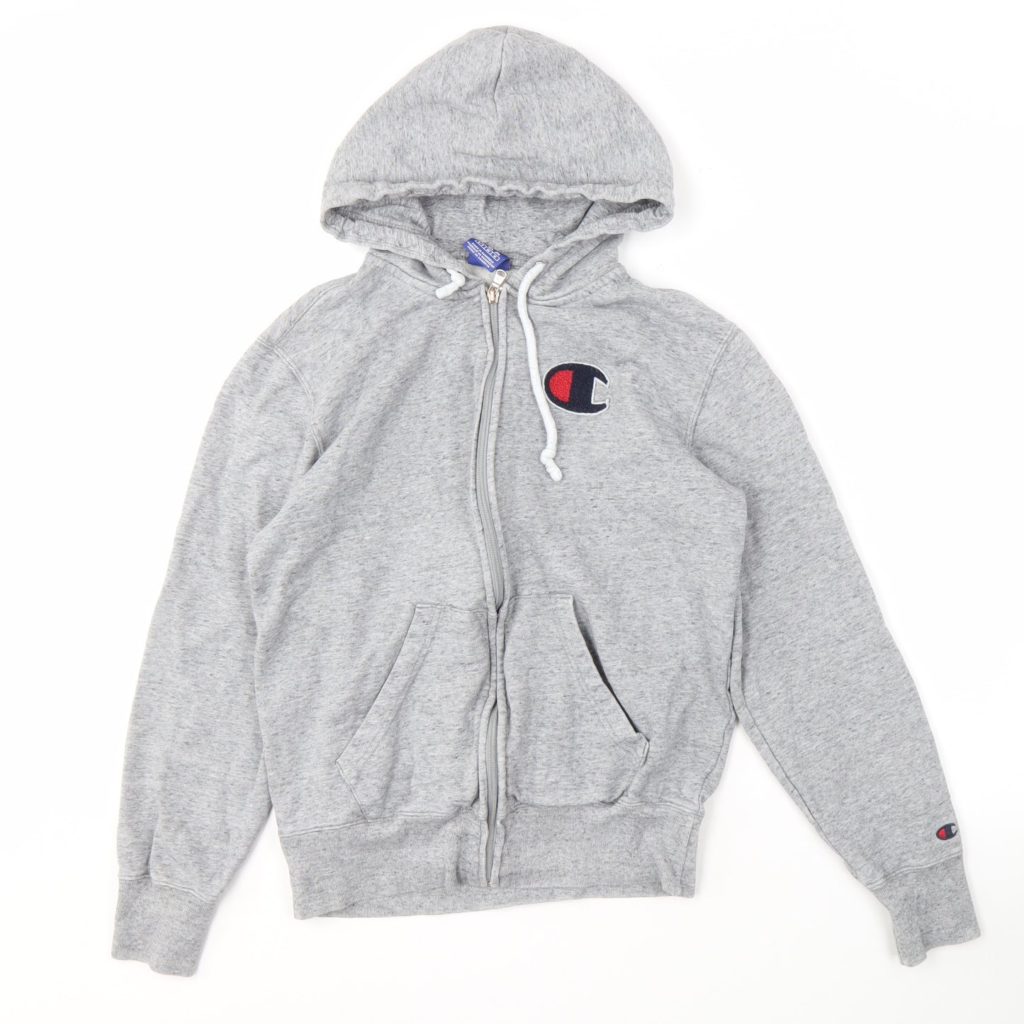 Champion Men's Grey Full Zip Hoodie Size S