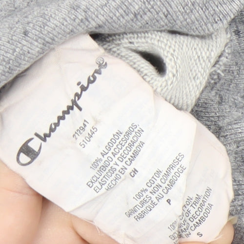 Champion Men's Grey Full Zip Hoodie Size S