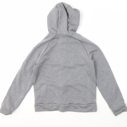 Nike Boys Grey Full Zip Hoodie - Size L, Perfect for School and Gym