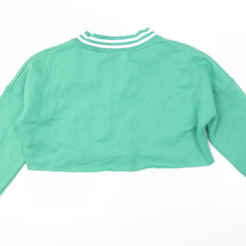 Missguided Women's Green Pullover Sweatshirt Size 8