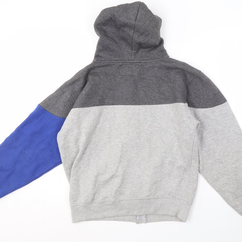 HNL Projection Men's Grey Blue Full Zip Hoodie S