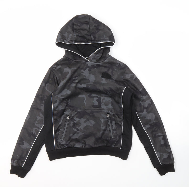 Everlast Boys Black Camouflage Pullover Hoodie 13 Years