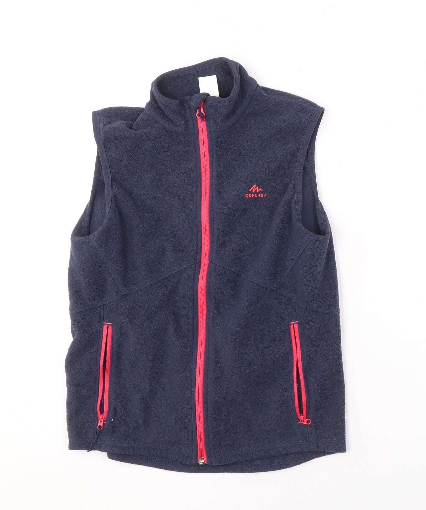 Quechua Girls' Blue Fleece Jacket, Size 9-10, Lightweight Activewear