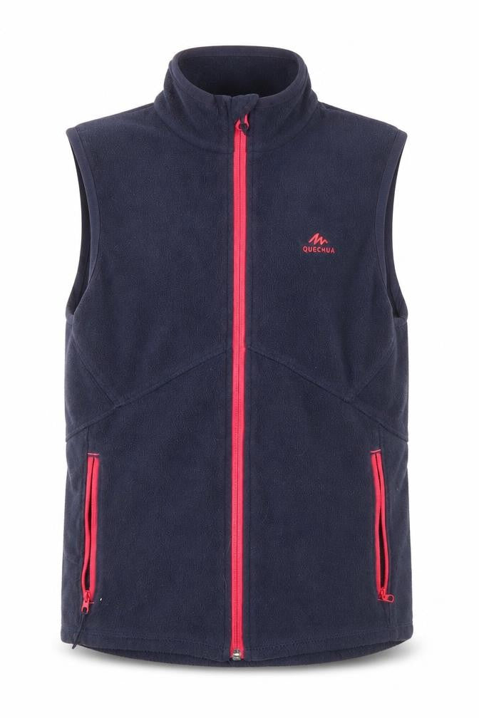 Quechua Girls' Blue Fleece Jacket, Size 9-10, Lightweight Activewear