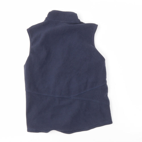 Quechua Girls' Blue Fleece Jacket, Size 9-10, Lightweight Activewear