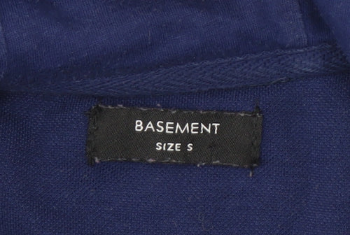 Basement Men’s Blue Full Zip Hoodie, Size S