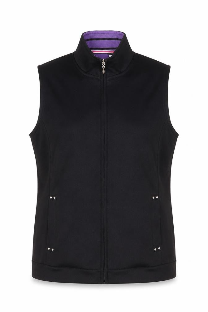 Front view of Alexara Women's Black Waistcoat, size 12, Regular