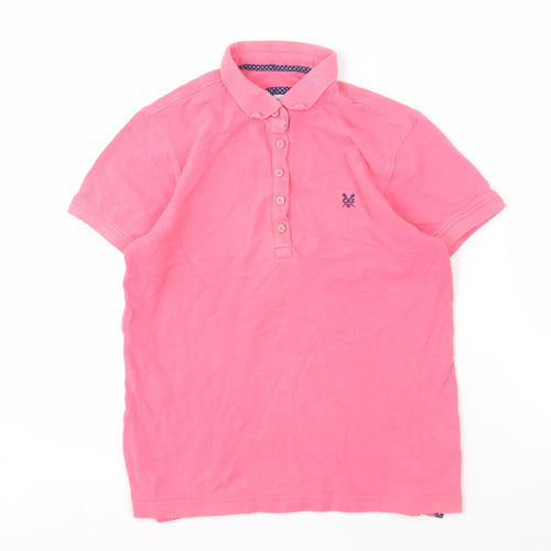 Crew Clothing Women's Pink Polo Shirt Size 12 Cotton
