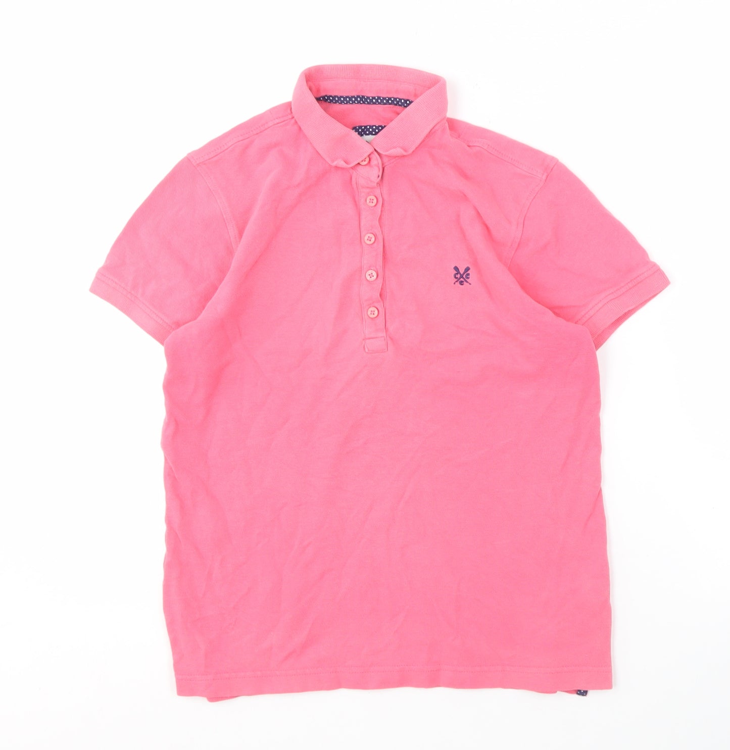Crew Clothing Women's Pink Polo Shirt Size 12 Cotton