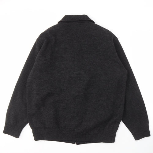Kemal Ekinci Men's Black XL Jacket, Full Zip, Wool Blend