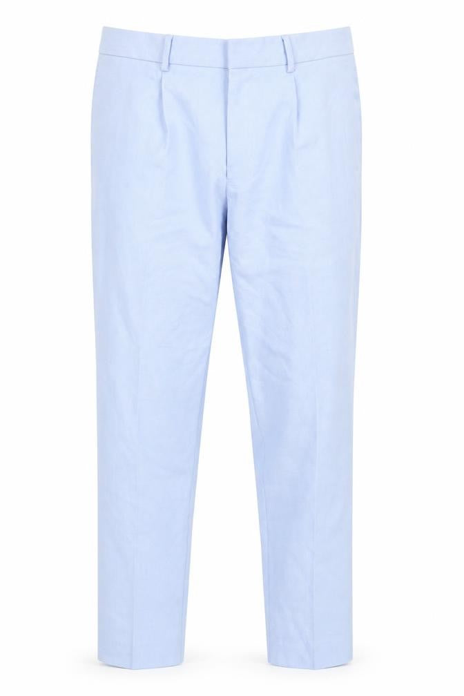 Front view of ASOS Men's Light Blue Trousers, 32 Waist, 32 Leg