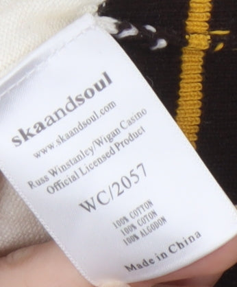 skaandsoul Men's Ivory 3XL Vest Knit Retro
