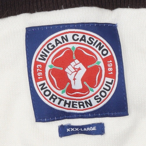 skaandsoul Men's Ivory 3XL Vest Knit Retro