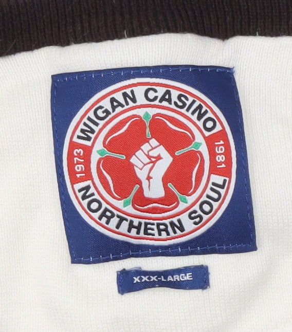 skaandsoul Men's Ivory 3XL Vest Knit Retro