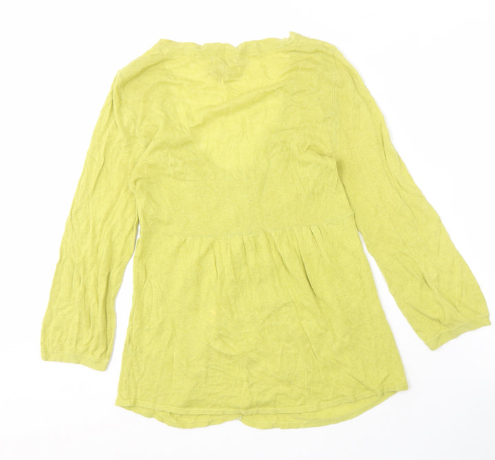 Morgan Women's Green V-Neck Cardigan M Lightweight