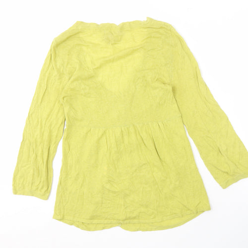 Missoni Women's Green Cardigan, Size 12, V-Neck, Linen Blend